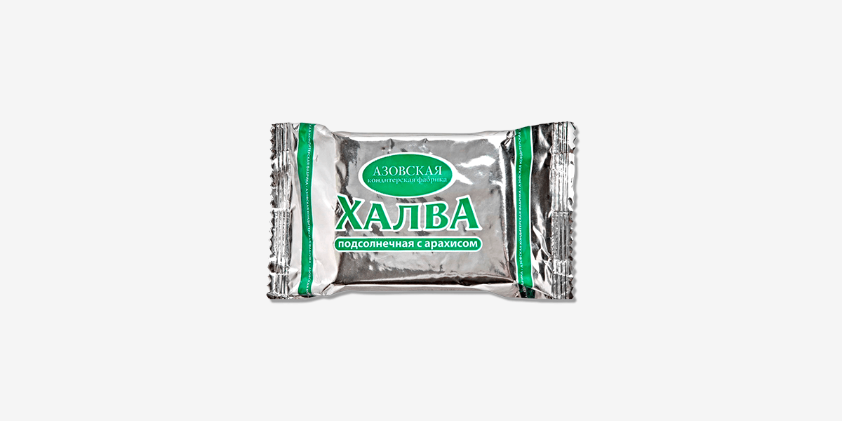 Халва Азовская КФ Подсолнечная с арахисом, эконом, 350 г