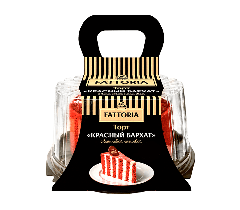Торт «Красный бархат» Fattoria с вишнёвой начинкой, 600 г