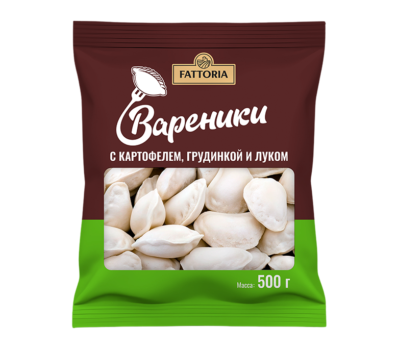 Вареники Fattoria С картофелем, грудинкой и луком, зам.