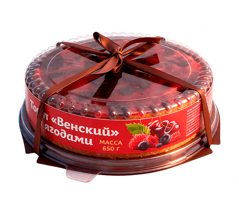 Торт «Венский» с ягодами Fattoria, 650 г